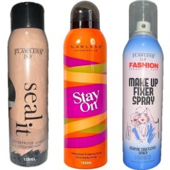 3 Pack Trio Flawless Ivy Stay On,Seal It &amp; Fixer Spray Long Lasting Make Up