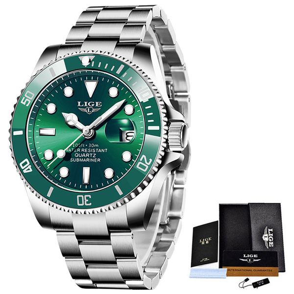 LIGE Luxury Mens Watch