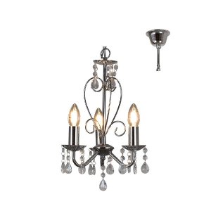 Eurolux - Cleo 3 Arm Chrome Chandelier