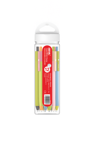 12-Piece Semi-Gel Pen Bottle - Black Ink-6 x Bottles with 12 Pens Inside