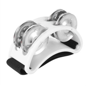Powerful Sound Foot Tambourine Adjustable Foot Tambourines Yellow