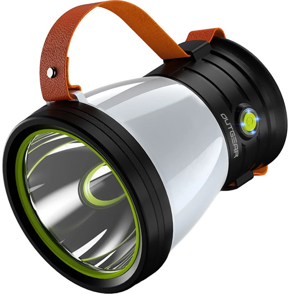 OutGear Solar Camping Lantern -Rechargeable LED Flashlight with Power Bank