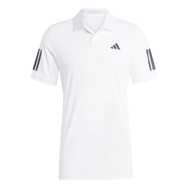 adidas Men's Club Tennis 3-Stripes Polo Shirt - White/Black