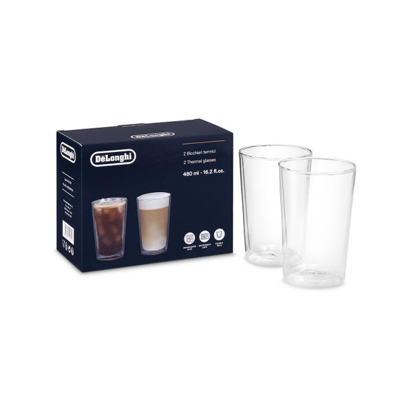 Delonghi - Double Walled Thermal Glasses 480ml Set of 2 - DLSC319