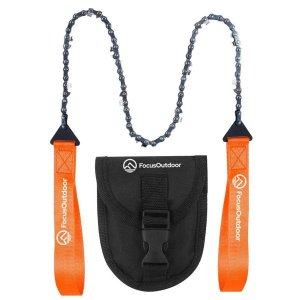 FocusOutdoor Bi-Directional Pocket Chainsaw Blade with Grip Handles