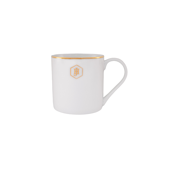 JAN - Gold Rimmed Coffee Mug Set of 4