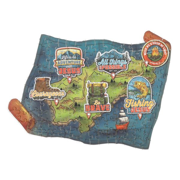 Mini Cardboard Puzzle - Life Is an Adventure with Jesus - 140-Pieces