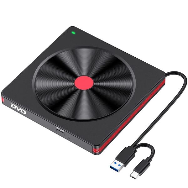 USB 2.0 External CD/DVD Drive - Slim Portable