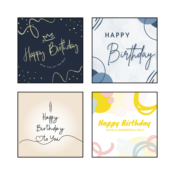 Mini Birthday Cards - 8 Pack