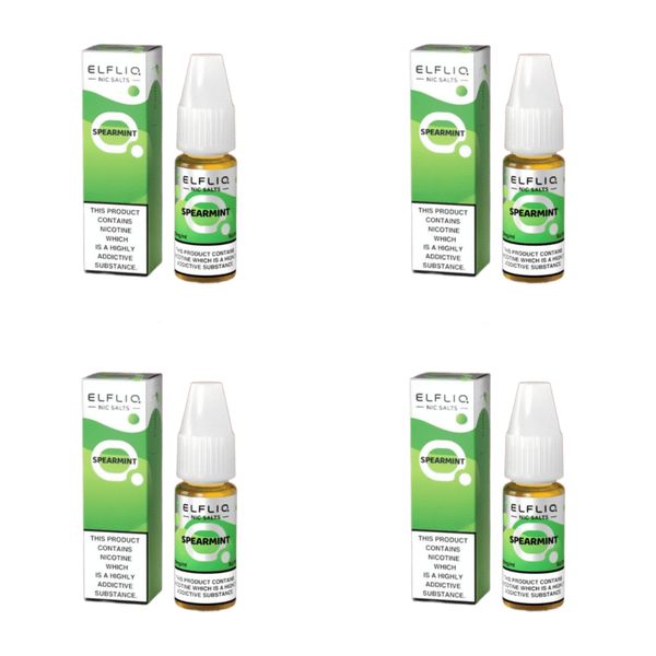 Elf Bar ELFLIQ E-Liquid 30ml Nic Salt 5% - Spearmint (Pack of 4)