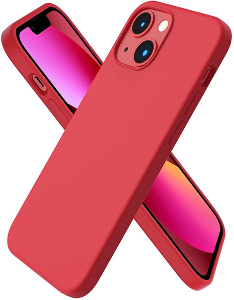 Tuff-Luv Soft Feel Liquid Silicone Case for Apple iPhone 13 Mini - Red
