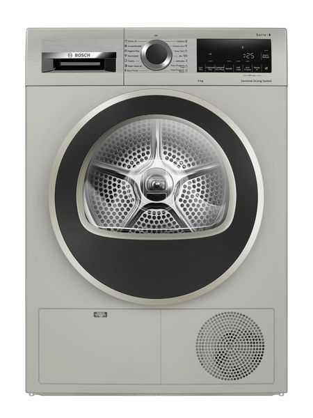 Bosch 9kg Condenser Tumble Dryer Series 6 Silver Inox