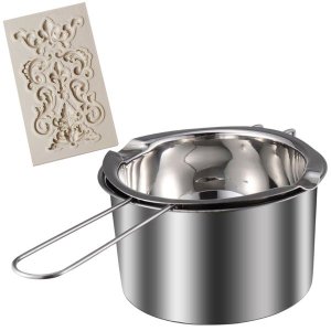 Kitchen Double Boiler Melting Pot With Silicone Chocolate Slab Mould - Cool