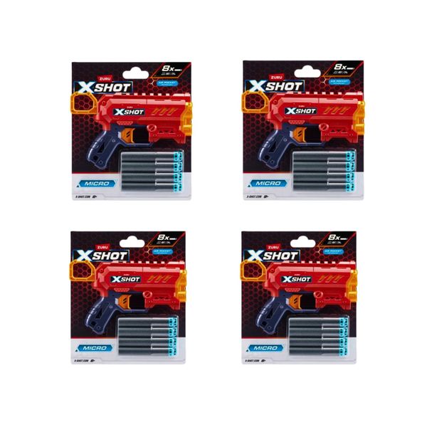 X-Shot Excel Series Micro 2.0 - 8 Darts - (4 Pack)