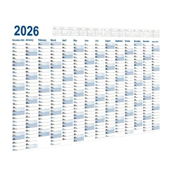 2026 Year Planner Wall Calendar