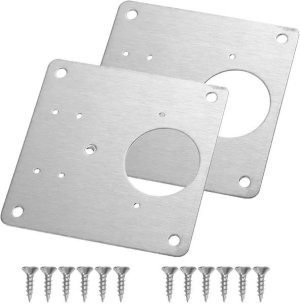 Cupboard Cabinet Door Hinge Repair Plates 2 Pack