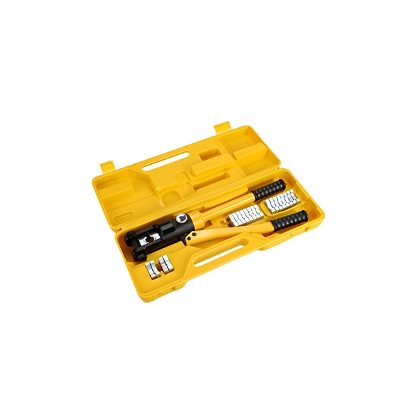 19-Piece 11 Ton Hydraulic Wire &amp; Battery Cable Crimper Tool with Carry Case
