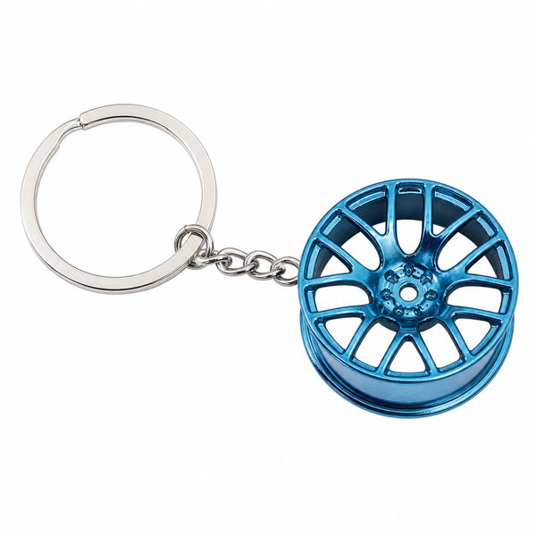 Hockenheim Alloy Wheel Design Keyring &amp; Key Holder - Green