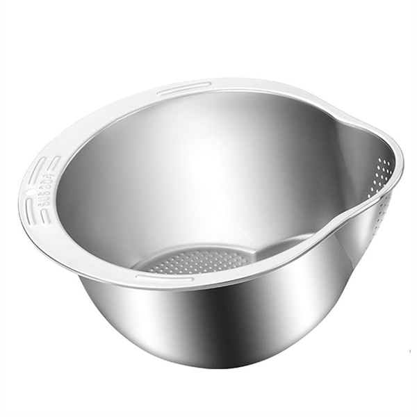 Washing Bowl Made of Stainless Steel, Sieve for Washing and Vegetables