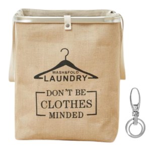Brown Folderable Laundry Basket/ Key Holder