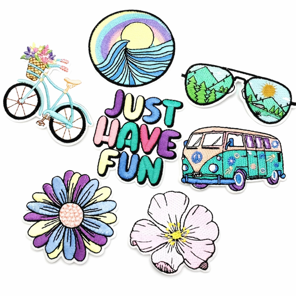 7 Pieces Summer Vibes Iton in Patches