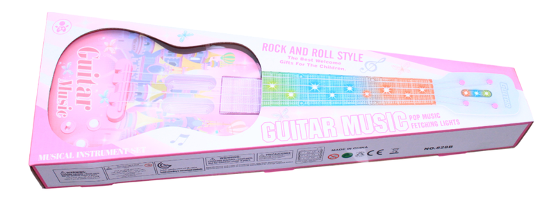 50 cm Pink Kids Acoustic Guitar - Battery-Operated Musical Toy