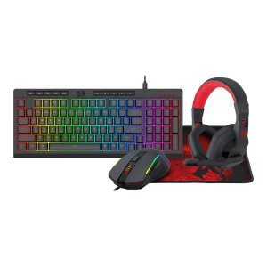 Redragon 4-in-1 Keyboard Mouse Mousepad &amp; Headset Gaming Combo