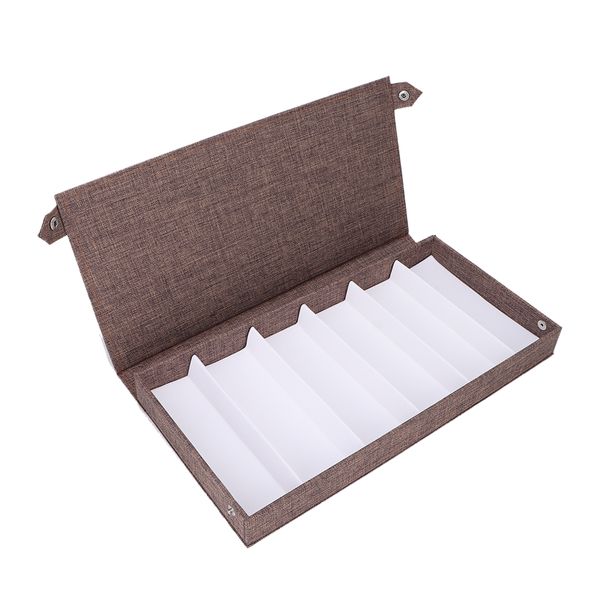 6-Slot Eyewear Collector Case for Men/Women - Coffee Storage