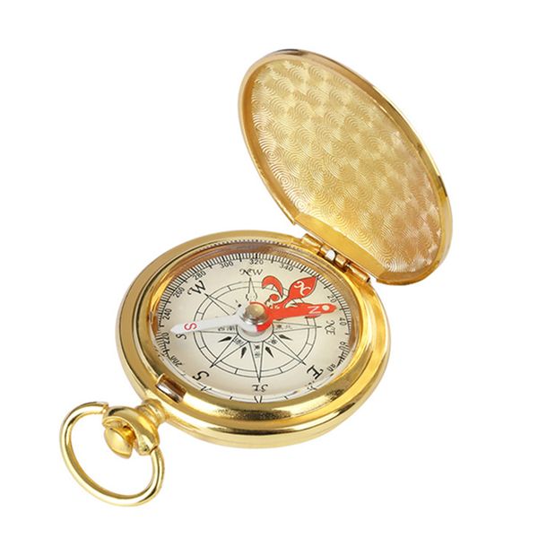 Portable Metal Flip Cover Pocket Watch Compass for Camping Hiking