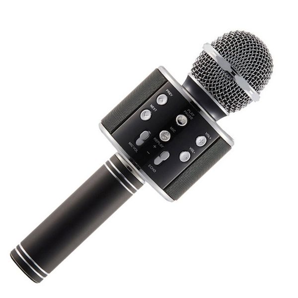 Wireless Bluetooth Karaoke Singing Microphone for Kids - Silver