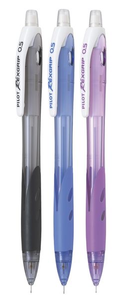 Pilot HRG-10R 0.5 Clutch Pencil 3 Pack - Clear Black, Blue and Violet