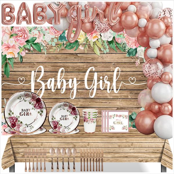Baby Shower Decorations for Baby Girl | Supplies | 249 Pieces