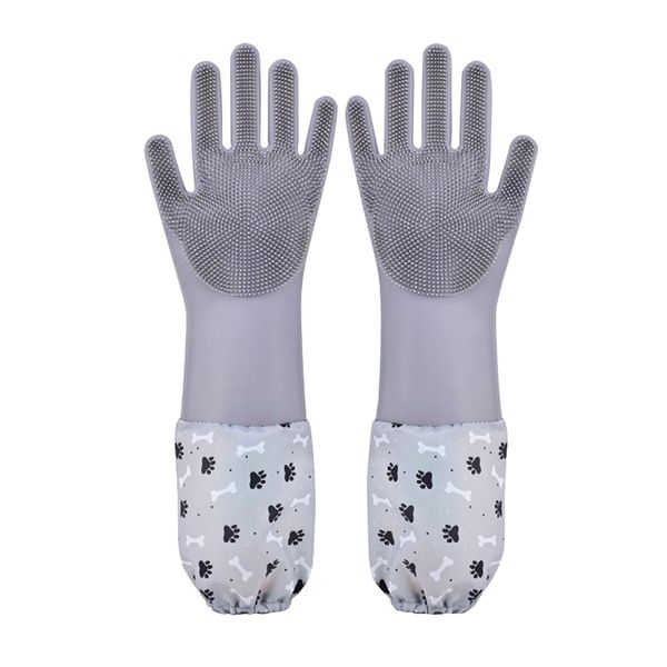 Silicone Pet Grooming Gloves Hair Remover Heat Resistant Dog Cat
