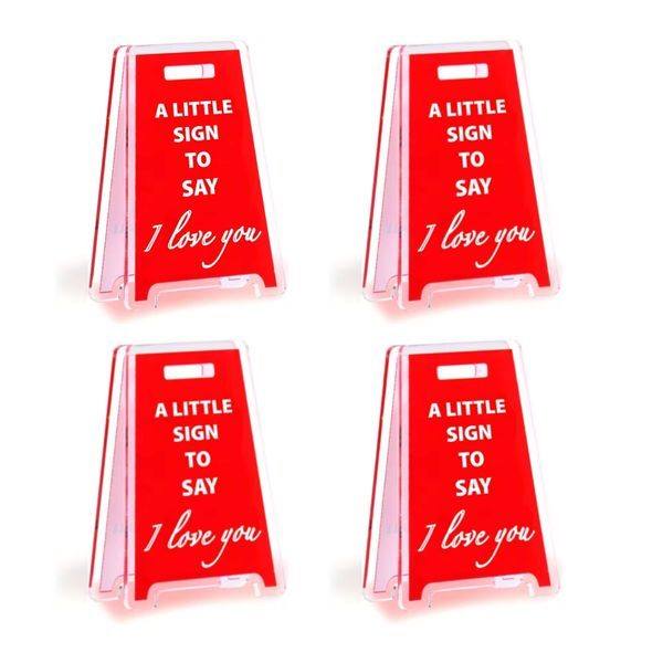 Office Valentines Day Desktop Love Sign Photo Clip Romantic Gift (6cm) 4pc