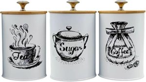 Tea Coffee Sugar Canisters Set Of 3
