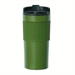 Pruchef - Double Wall Travel Coffee Press Set - 473ml - Army Green