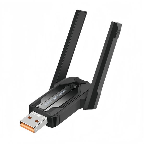 2in1Wireless Dual Band WiFi Adapter,WiFi 6,Bluetooth5.4,900Mbps 2.4/5.8GHz