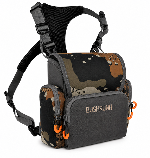 Binocular Chest Bag Harness with Rain Cover for Hiking, Birding &amp; Hunting