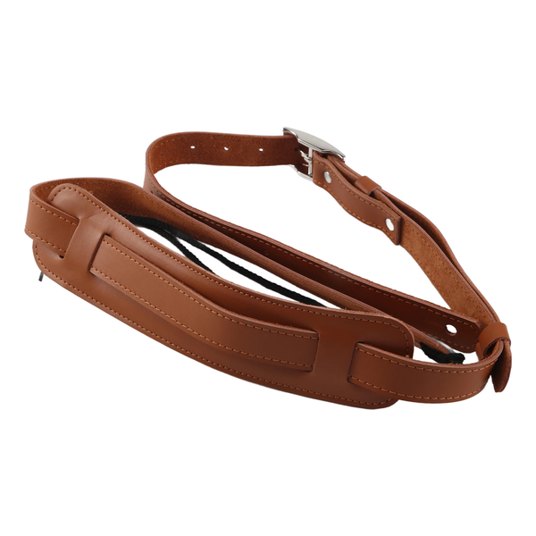 Strap Belt Shoulder Pad Adjustable Vintage Guitar Straps-Brown Color