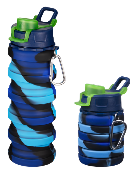 Quest Hydro-Pop Collapsible Water Bottle - 500ml, BPA-Free, Travel &amp; Gym