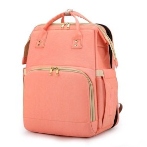 Multifunctional Diaper/Changing Bag with Crib (Pink)