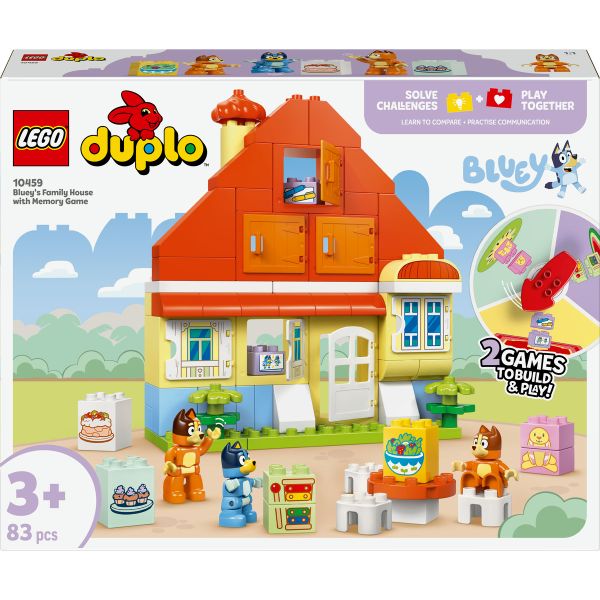 LEGO® DUPLO® Bluey: Bluey’s Family House with Memory Game Interactive Toy 10459