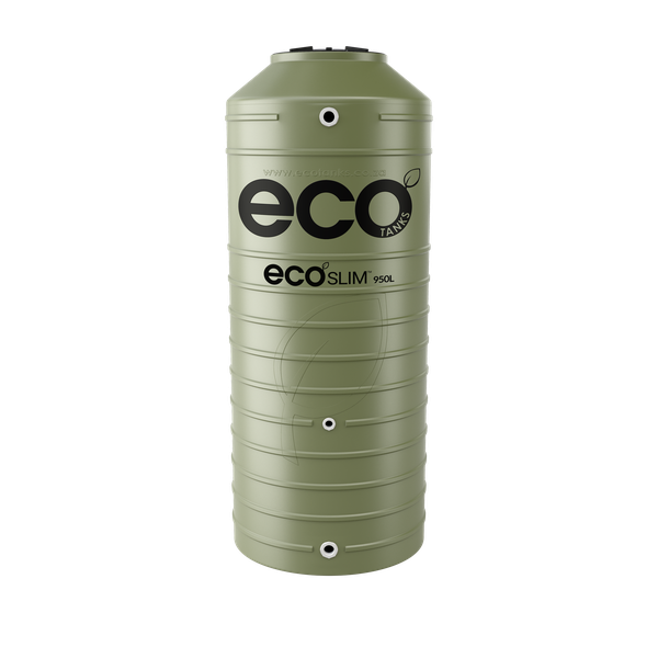 ECO TANKS 950L Eco Slim Vertical Water Storage Tank - Olive
