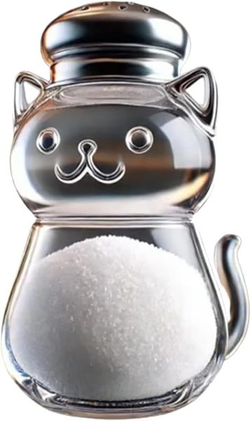 Cute Cat Glass Salt And Pepper Shaker Set