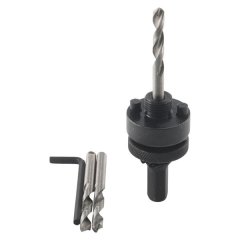 7/16 Inch Hex Hole Saw Arbor, Fits 1-1/4 To 6 Quick with 3 1/4 Drill Bits