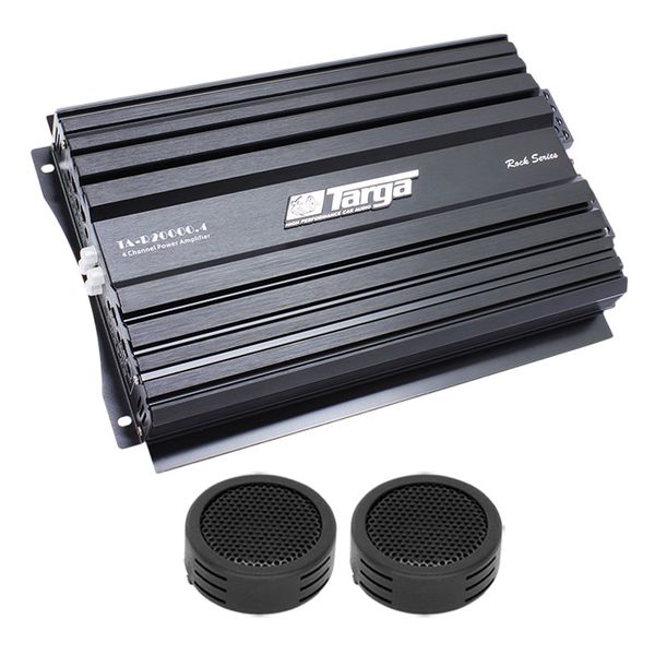 Targa TA-R20000.4 Rock Series 20000w 4 Channel Amplifier &amp; Evo Tweeters