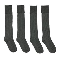 2 Pack Grey School Socks - Shoe 4 to 7