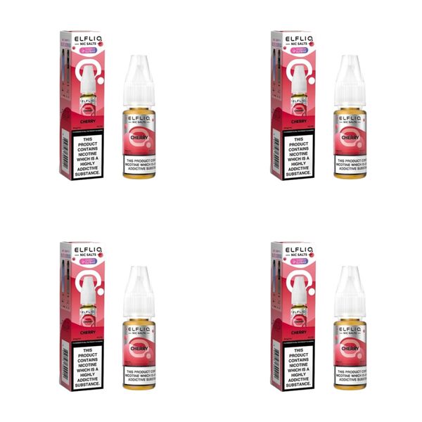 Elf Bar ELFLIQ E-Liquid 30ml Nic Salt 5% - Cherry (Pack of 4)