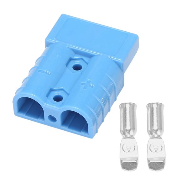 For Style Plug Connectors 50A 600V Terminals Plugs Blue