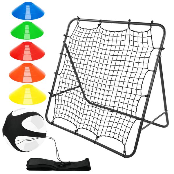 Football Training Set -103cm Rebound Net, Cones &amp; Ball Belt - Kid Best Gift